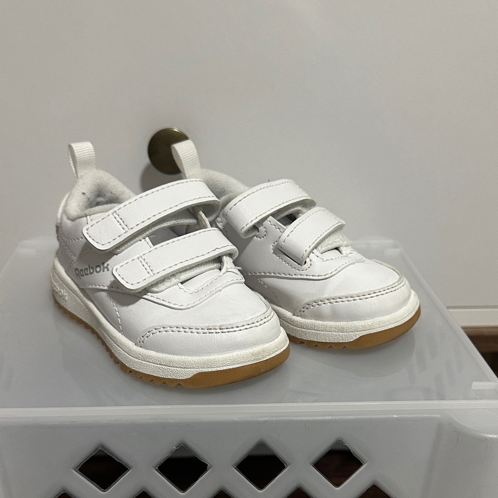 Reebok Kids White and Tan Sneakers